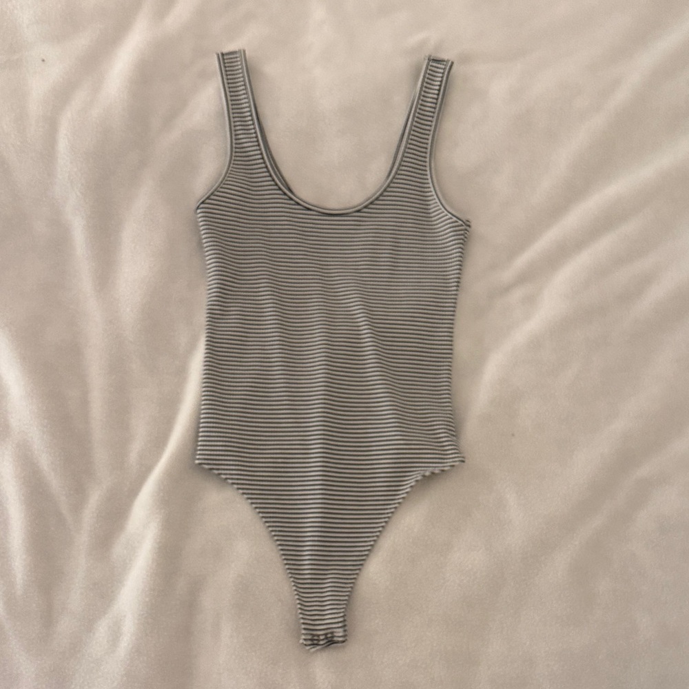 American Eagle Outfitters Black and White Striped Top